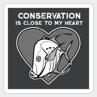 Lookdown Fish Conservation Heart Magnet